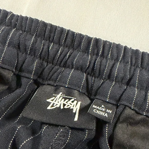 Stussy Pinstripe Pants Skateboard Navy Size L - Picture 4 of 11